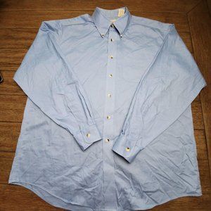 LL Bean blue L REG long sleeve shirt 100% Cotton